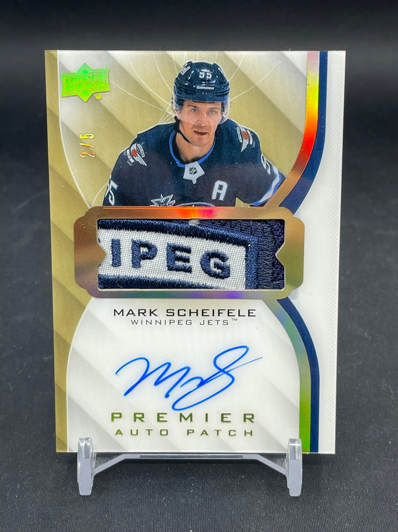 2020 UPPER DECK PREMIER - GOLD  - AUTO PATCH - M. SCHEIFELE - #AV-MS - #'D/5 - RELIC - AUTOGRAPH