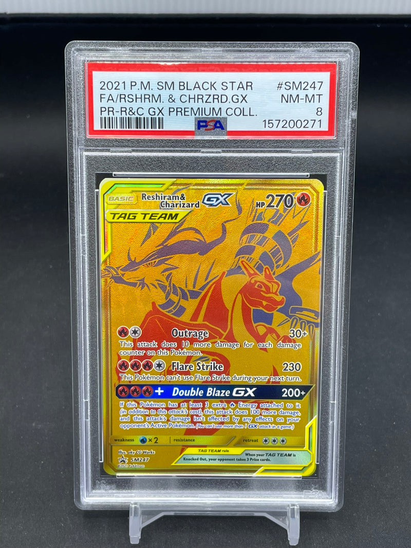 POKEMON - PREMIUM COLLECTION PROMO - RESHIRAM & CHARIZARD GX - FULL ART -