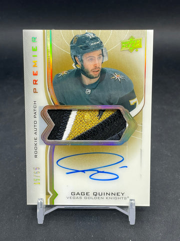 2020 UPPER DECK PREMIER - ROOKIE AUTO PATCH - G. QUINNEY - #AR-GQ - #'D/15 - RELIC - AUTOGRAPH - RC