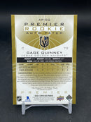 2020 UPPER DECK PREMIER - ROOKIE AUTO PATCH - G. QUINNEY - #AR-GQ - #'D/15 - RELIC - AUTOGRAPH - RC