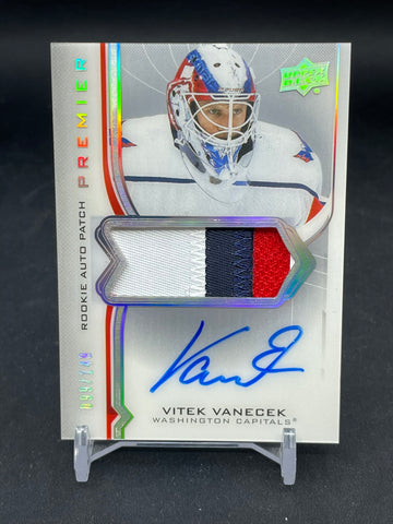 2020 UPPER DECK PREMIER - ROOKIE AUTO PATCH - V. VANECEK - #AR-VV - #'D/149 - RELIC - AUTOGRAPH - RC