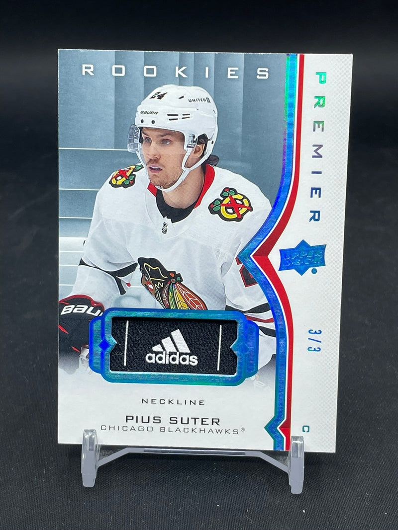 2020 UPPER DECK PREMIER - ROOKIES - NECKLINE - P. SUTER - #64 - #'D/3 - RELIC - RC