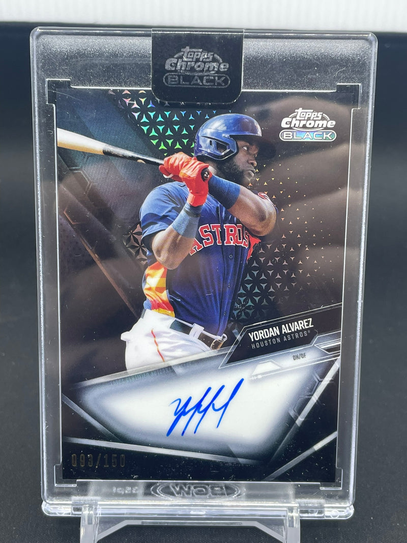 2021 TOPPS CHROME BLACK - Y. ALVAREZ - #CBA-YA - #'D/150 - AUTOGRAPH