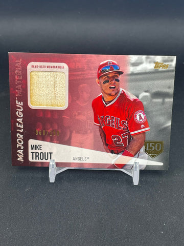 2019 TOPPS SERIES TWO - MATERIAL CARD - M. TROUT - #MLM-MT - #'D/150 - RELIC