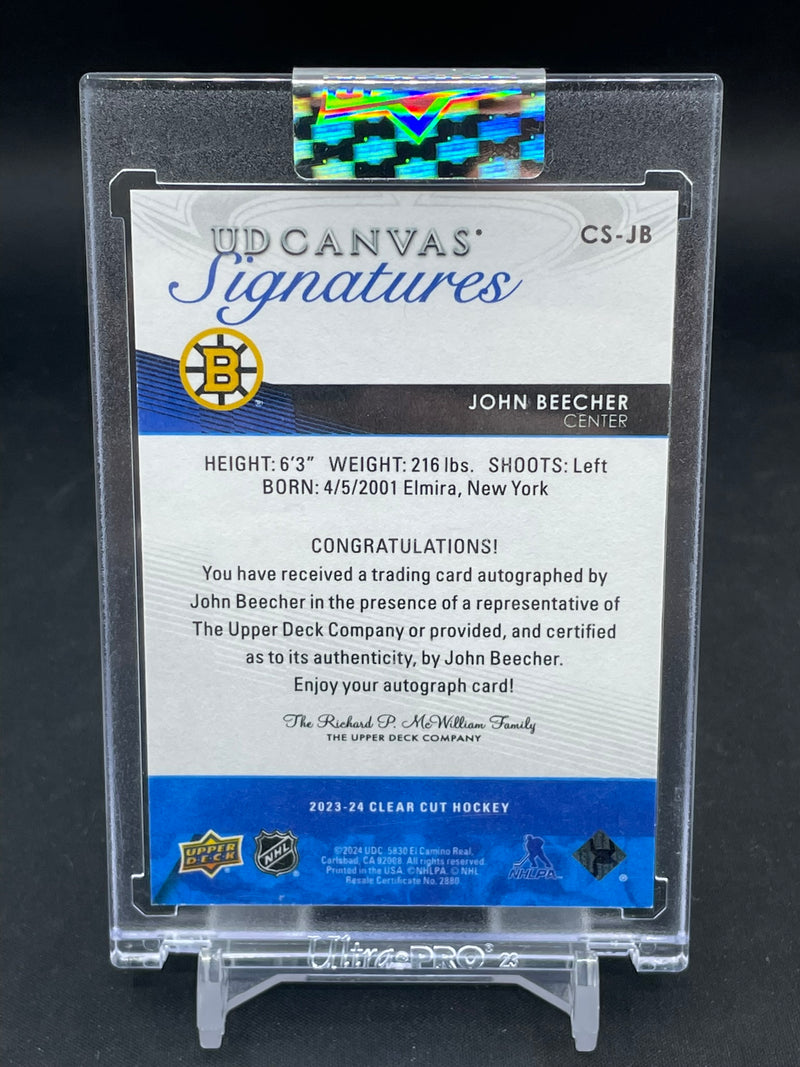 2023 UPPER DECK CLEAR CUT - UD CANVAS SIGNATURES - J. BEECHER -