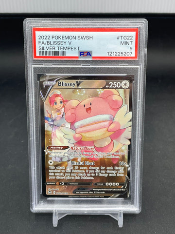 POKEMON - SILVER TEMPEST - BLISSEY V - FULL ART - #TG22 - PSA 9