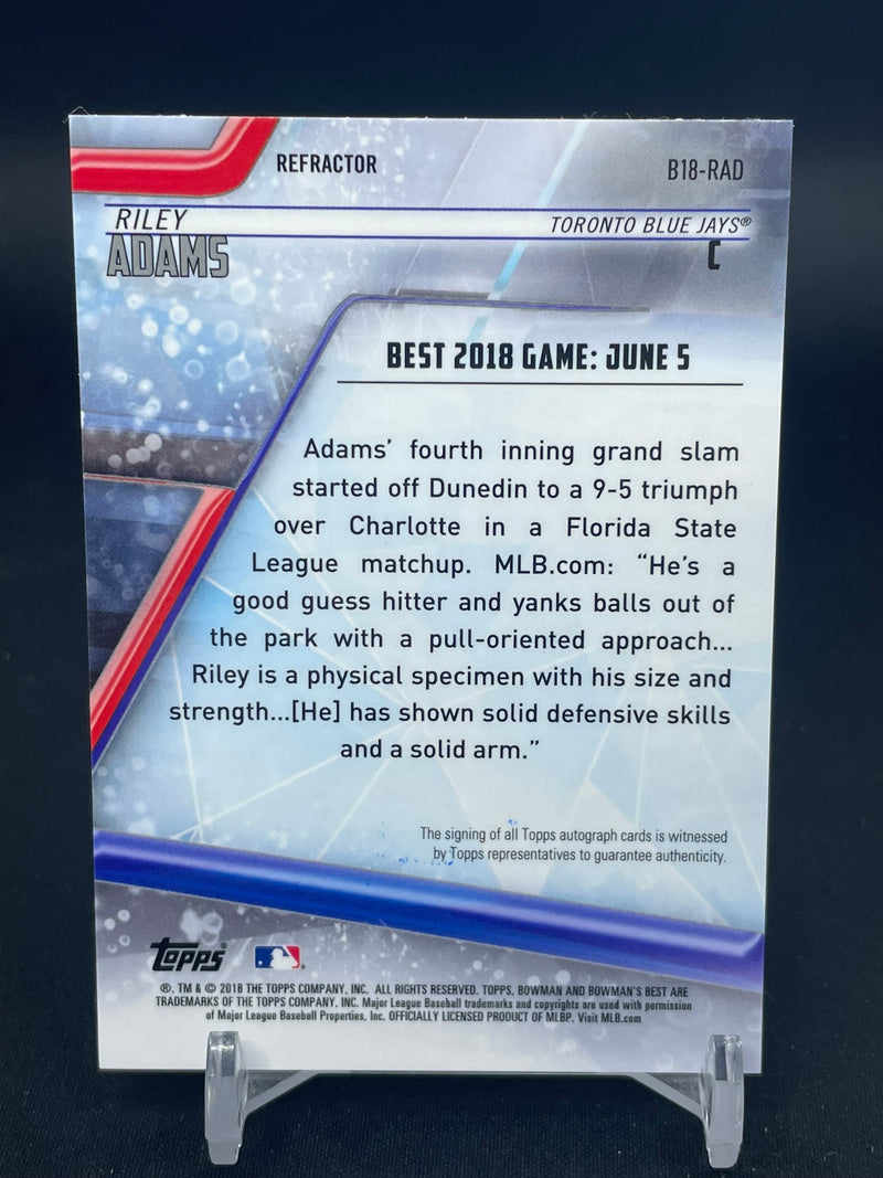 2018 TOPPS BOWMAN'S BEST - REFRACTOR - R. ADAMS -