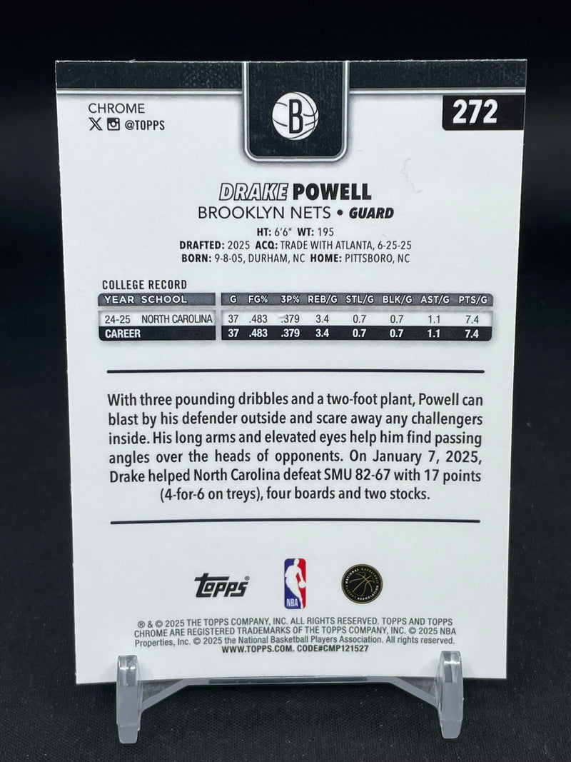 2025 TOPPS CHROME BASKETBALL - PRISM REFRACTOR - D. POWELL -