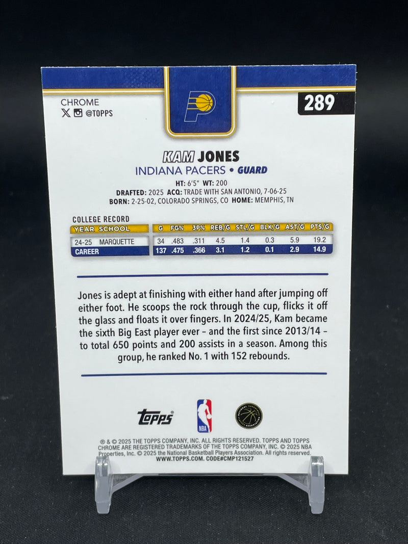 2025 TOPPS CHROME BASKETBALL - BASKETBALL BORDER REFRACTOR - K. JONES -