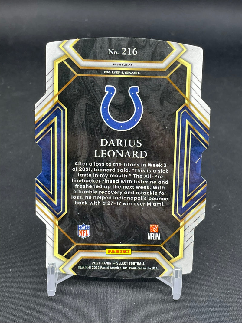 2021 PANINI SELECT - ZEBRA PRIZM DIE-CUT - D. LEONARD -