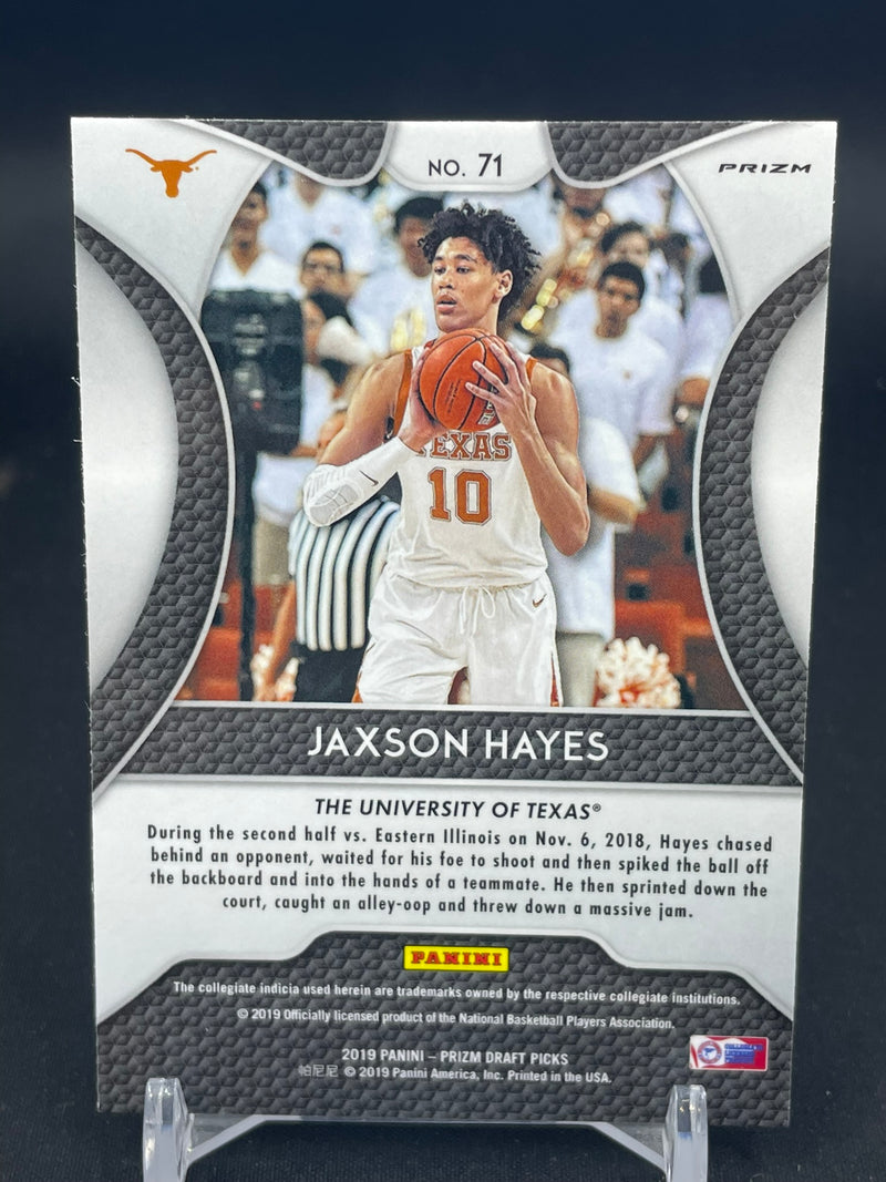 2019 PANINI PRIZM DRAFT PICKS - BLUE RETAIL PRIZM - J. HAYES -