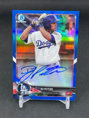 2018 TOPPS BOWMAN CHROME - BLUE REFRACTOR - D. PETERS - #CPA-DP - #'D/150 - AUTOGRAPH