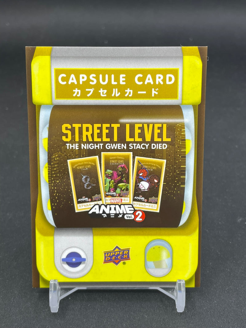 2023 UPPER DECK MARVEL ANIME VOL. 2 - CAPSULE CARD - STREET LEVEL THE NIGHT GWEN STACY DIED