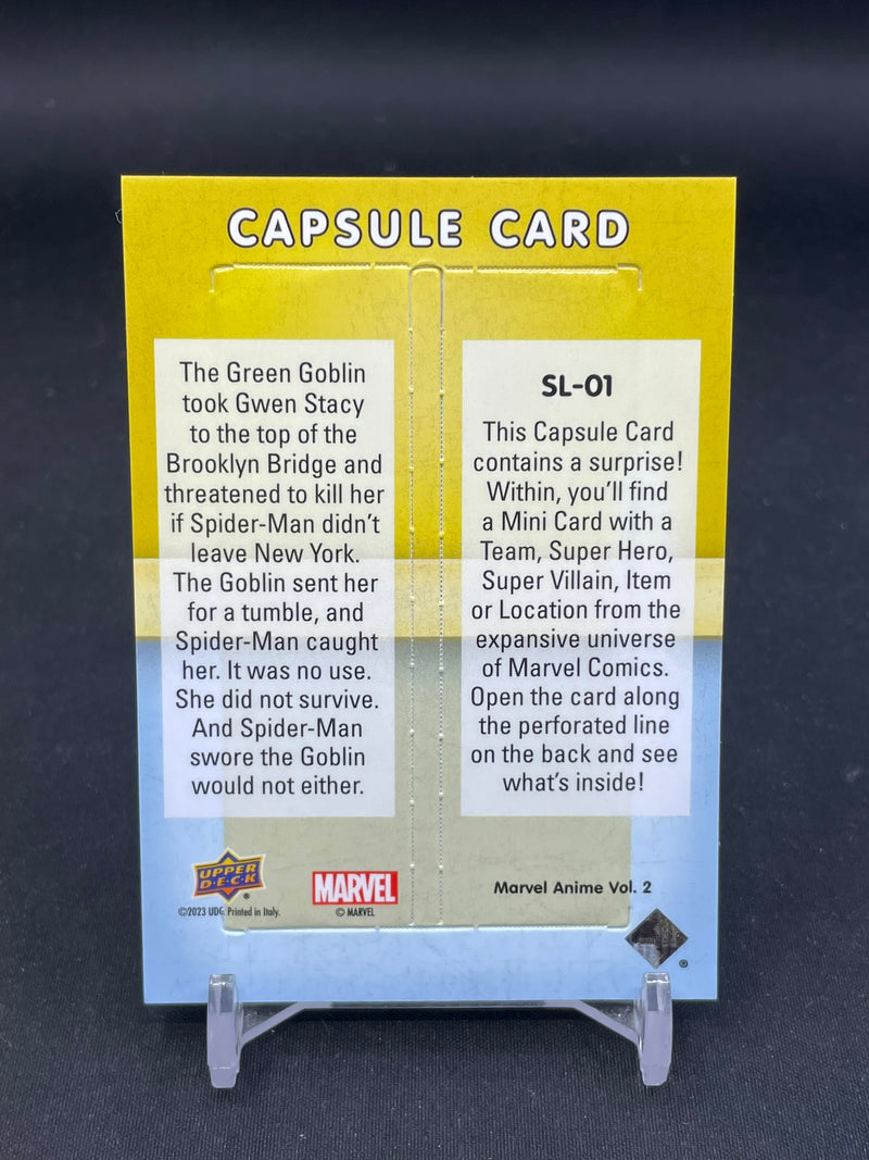 2023 UPPER DECK MARVEL ANIME VOL. 2 - CAPSULE CARD - STREET LEVEL THE NIGHT GWEN STACY DIED