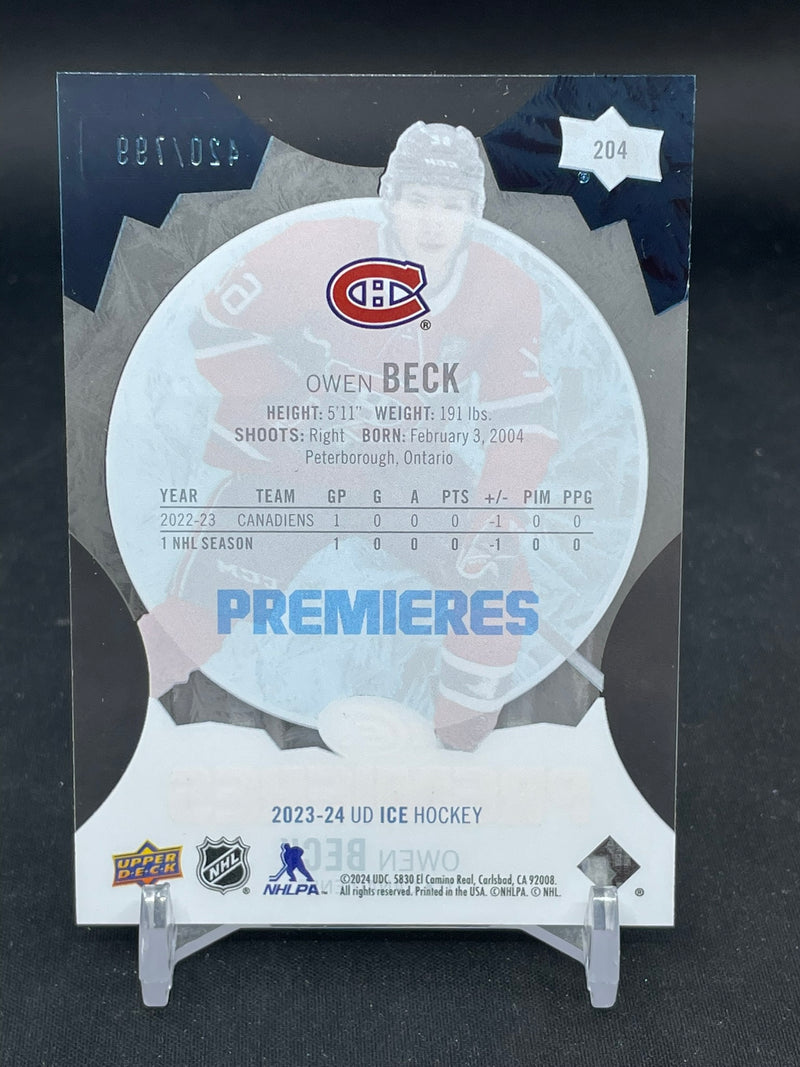 2023 UPPER DECK ICE - ICE PREMIERES - O. BECK - #204 - #'D/799 - RC