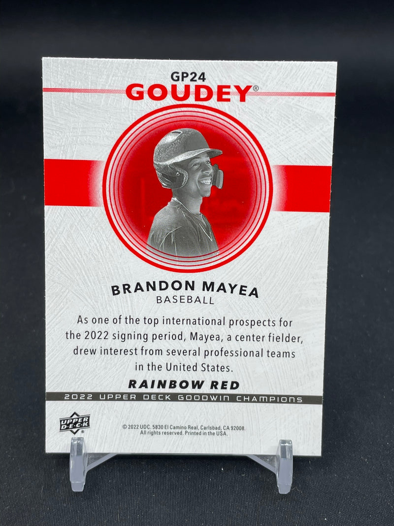 2022 UPPER DECK GOODWIN CHAMPIONS - RAINBOW RED - GOUDEY - B. MAYEA -
