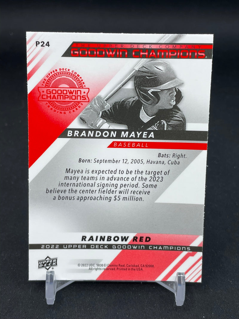 2022 UPPER DECK GOODWIN CHAMPIONS - RAINBOW RED - PLATINUM - B. MAYEA -