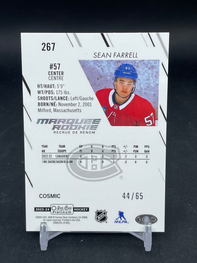 2023 UPPER DECK O-PEE-CHEE PLATINUM - COSMIC - MARQUEE ROOKIE - S. FARRELL - #267 - #'D/65 - RC