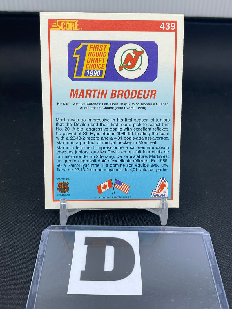 1990 SCORE - 1ST ROUND DRAFT CHOICE - M. BRODEUR -