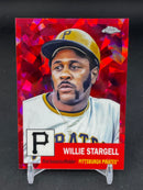 2022 TOPPS CHROME PLATINUM ANNIVERSARY - RED ATOMIC REFRACTOR - W. STARGELL - #192 - #'D/100