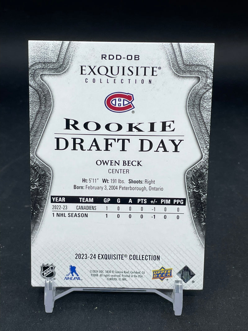 2023 UPPER DECK EXQUISITE - ROOKIE DRAFT DAY - O. BECK - #RDD-OB - #'D/349 - RC