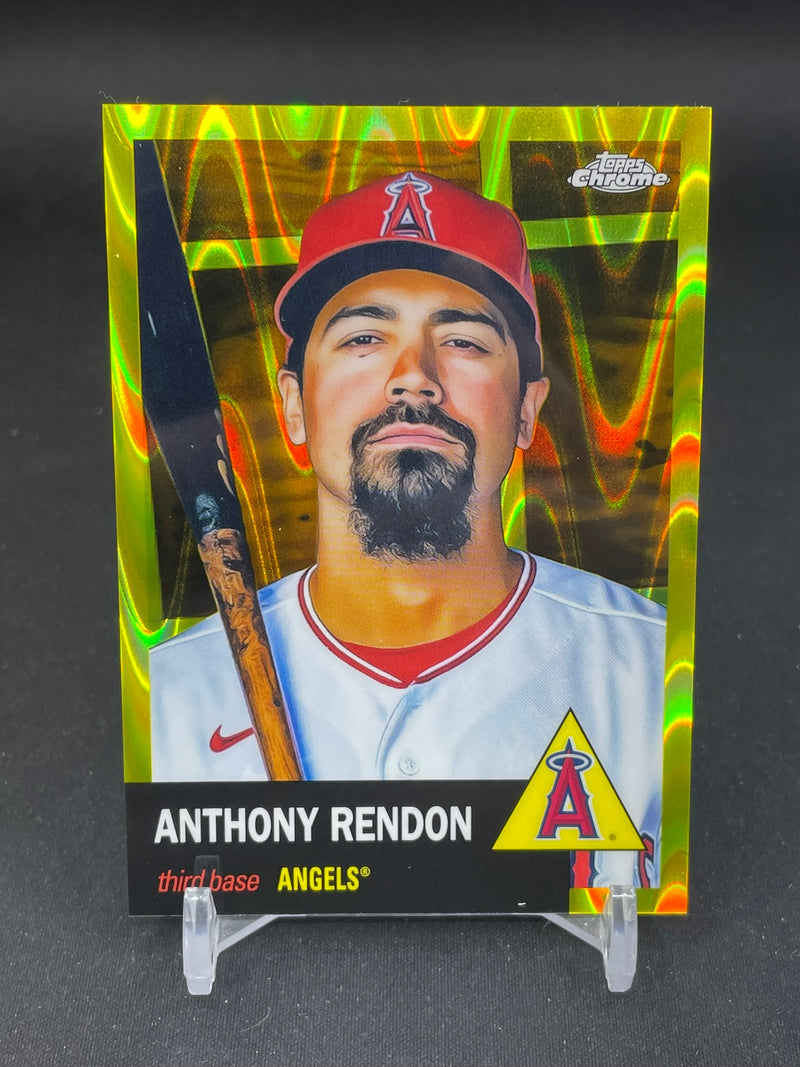 2022 TOPPS CHROME PLATINUM ANNIVERSARY - YELLOW RAYWAVE REFRACTOR - A. RENDON - #63 - #'D/250