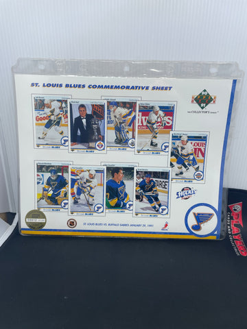 1990 UPPER DECK LIMITED EDITION COMMEMORATIVE SERIES - ST. LOUIS BLUES SHEET - #'D/21,000