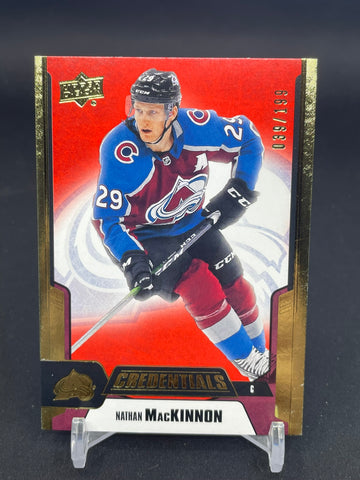 2019 UPPER DECK CREDENTIALS - RED - N. MACKINNON - #28 - #'D/199