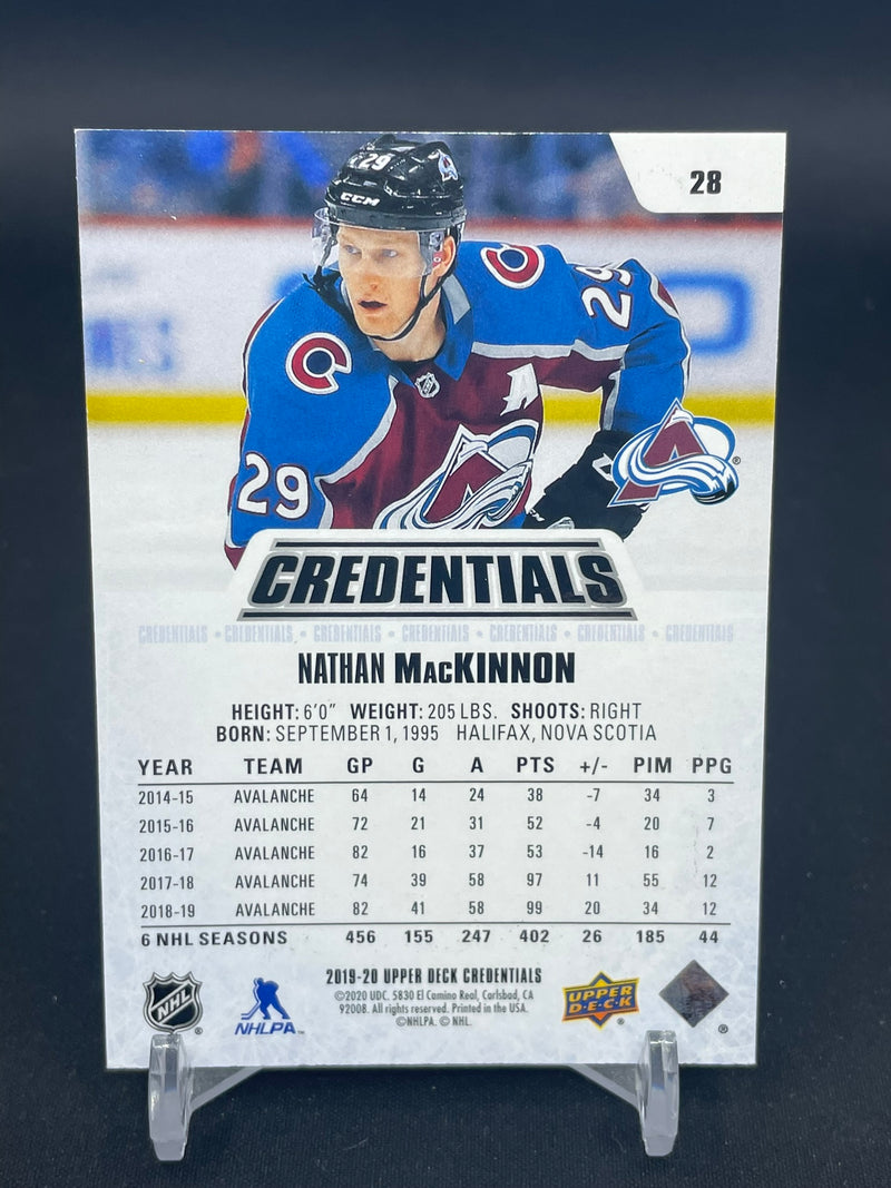 2019 UPPER DECK CREDENTIALS - RED - N. MACKINNON - #28 - #'D/199