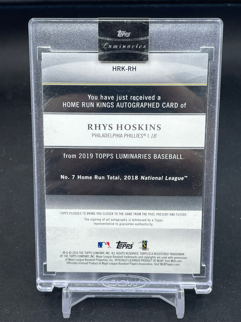 2019 TOPPS LUMINARIES - HOME RUN KINGS - R. HOSKINS - #HRK-RH - #'D/15 - AUTOGRAPH