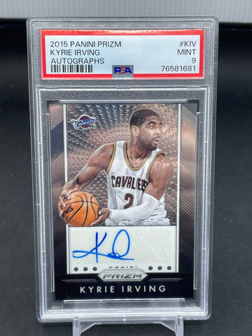 2015 PANINI PRIZM - AUTOGRAPHS - K. IRVING - #KIV - AUTOGRAPH - PSA 9