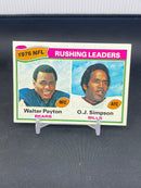1977 TOPPS - NFL RUSHING LEADERS - W. PAYTON / O. SIMPSON -