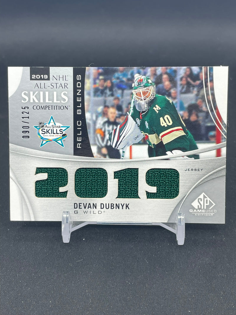 2019 UPPER DECK SP GAME USED - NHL ALL-STAR SKILLS COMPETITION RELIC BLENDS - D. DUBNYK - #ASRB-DU - #'D/125 - RELIC