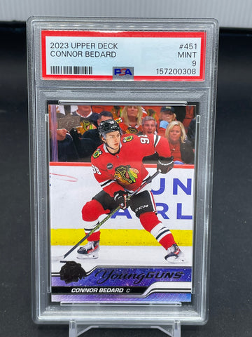 2023 UPPER DECK SERIES TWO - YOUNG GUNS - C. BEDARD - #451 - PSA 9 - RC