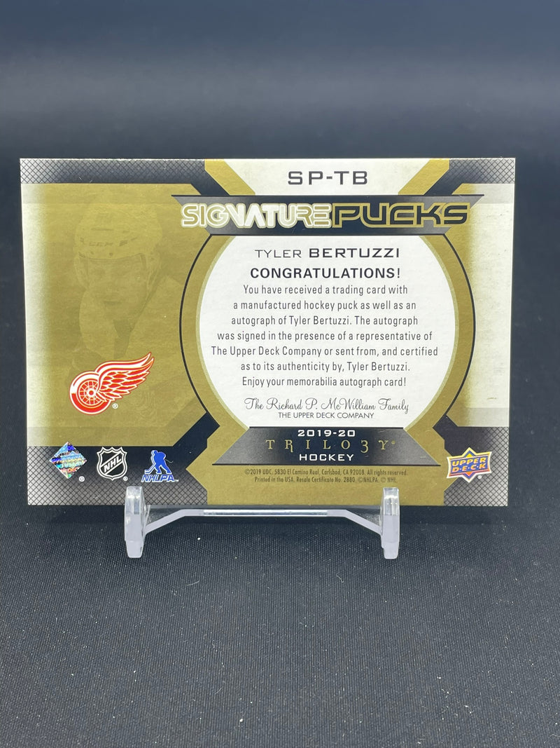 2019 UPPER DECK TRILOGY - SIGNATURE PUCKS - T. BERTUZZI -
