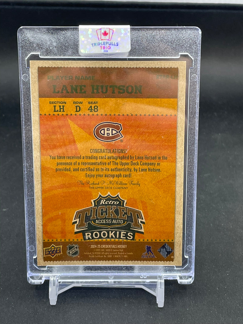 2024 UPPER DECK CREDENTIALS - RETRO TICKET ACCESS AUTO ROOKIES - L. HUTSON -