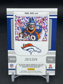 2020 PANINI PLATES & PATCHES - GREEN - DOUBLE COVERAGE - J. JEUDY - #DC-JJ - #'D/15 - DUAL RELIC - AUTOGRAPH - RC