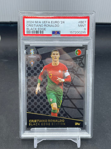 2024 TOPPS MATCH ATTAX - BLACK EDGE - C. RONALDO - #BE7 - PSA 9