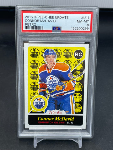 2015 UPPER DECK O-PEE-CHEE UPDATE - RETRO - C. MCDAVID - #U11 - PSA 8 - RC