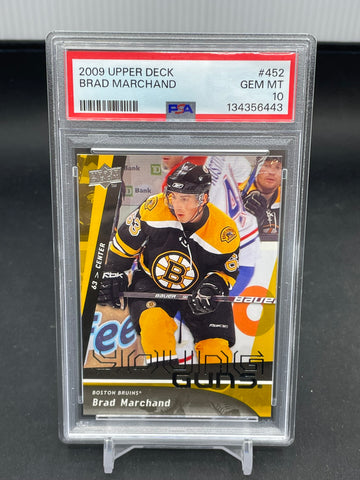 2009 UPPER DECK SERIES TWO - YOUNG GUNS - B. MARCHAND - #452 - PSA 10 - RC
