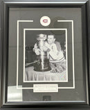 MAURICE RICHARD AUTOGRAPHED FRAMED DISPLAY (SHIPPING NOT AVAILABLE)