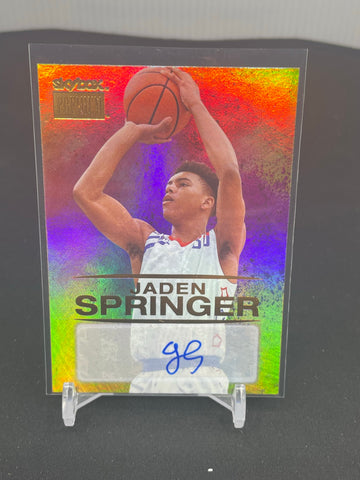 2021 UPPER DECK SKYBOX METAL UNIVERSE CHAMPIONS - J. SPRINGER - #S-41 - AUTOGRAPH