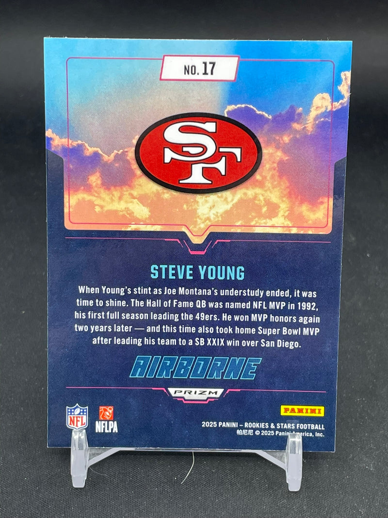 2025 PANINI ROOKIES & STARS - BLUE PLAID PRIZM - AIRBORNE - S. YOUNG -