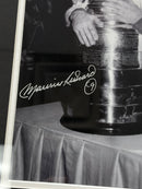 MAURICE RICHARD AUTOGRAPHED FRAMED DISPLAY (SHIPPING NOT AVAILABLE)