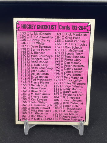 1974 O-PEE-CHEE - CHECKLIST - #162