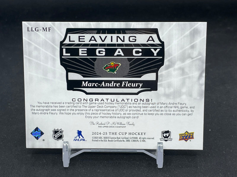2024 UPPER DECK THE CUP - LEAVING A LEGACY - M. FLEURY - #LLG-MF - #'D/35 - RELIC - AUTOGRAPH