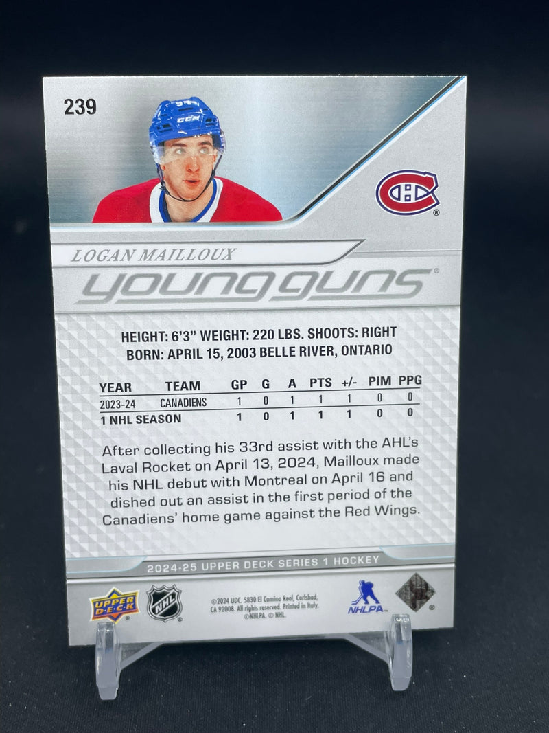 2024 UPPER DECK SERIES ONE - YOUNG GUNS - L. MAILLOUX -