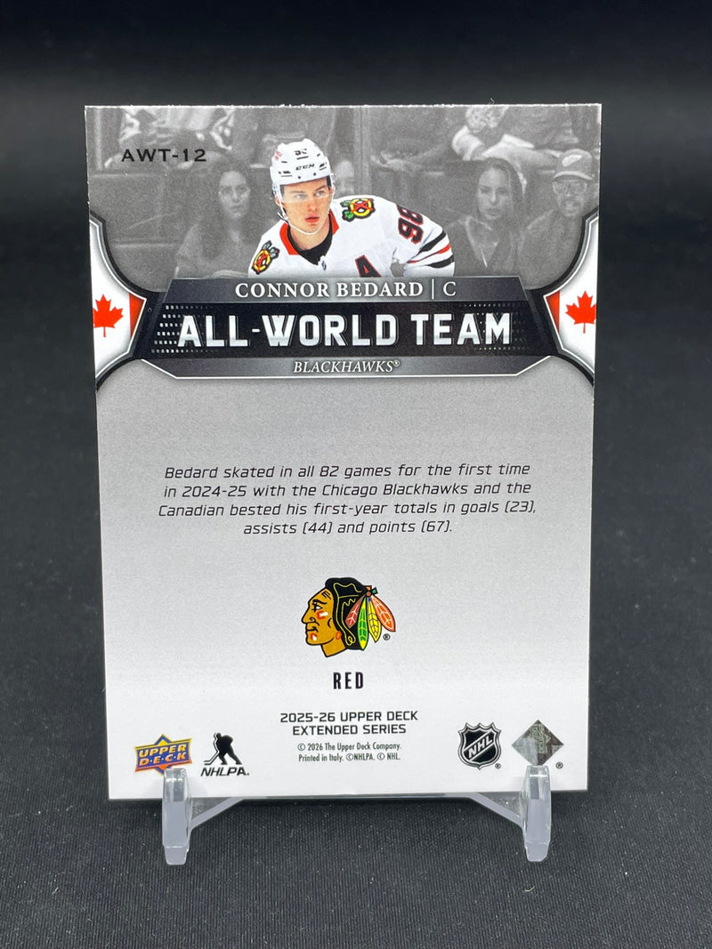 2025 UPPER DECK EXTENDED SERIES - RED - ALL-WORLD TEAM - C. BEDARD - #AWT-12 - #'D/199