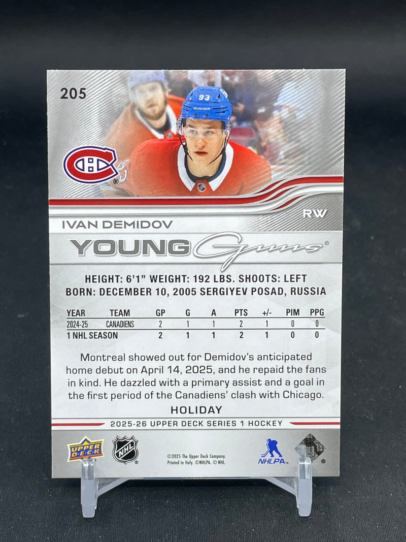 2025 UPPER DECK SERIES ONE - HOLIDAY - YOUNG GUNS - I. DEMIDOV -