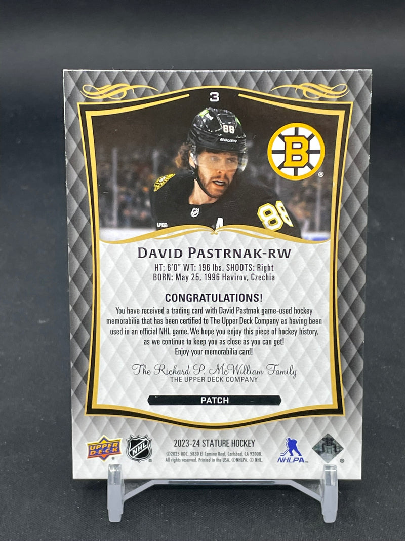 2023 UPPER DECK STATURE - PATCH - D. PASTRNAK - #3 - #'D/49 - RELIC